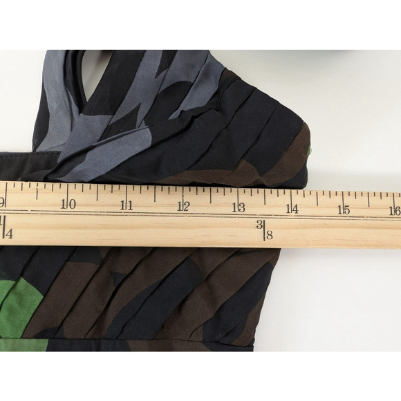 Adam Lippes Adam Plus Eve Silk Dress 0 Black V Neck Pleated V Neck Celtic Knot - Picture 7 of 9